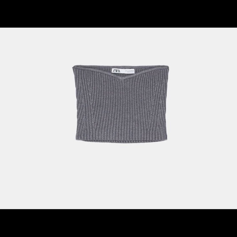 ❤️NEW Blogger Favorite Zara Oversized Poplin Shirt & Knitwear Bustier Crop Top - Picture 10 of 10